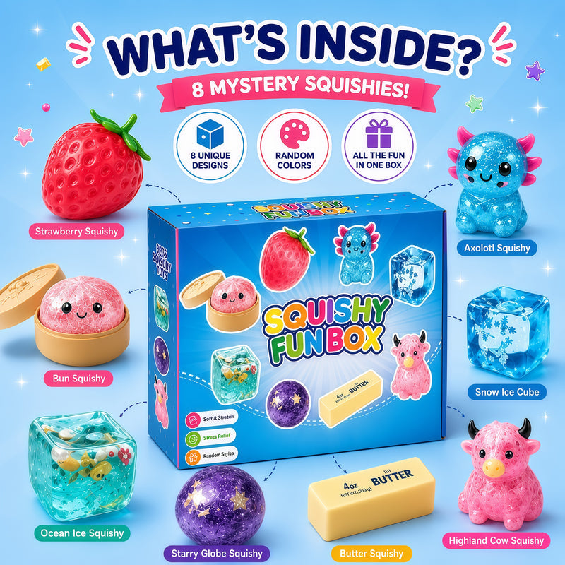 Squishy Fun Box Dreamy Edition Slow Return Squishies 8 PCS