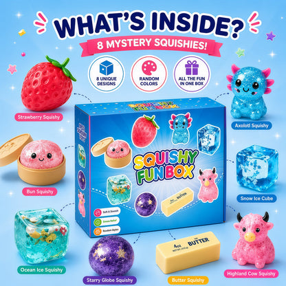 Squishy Fun Box Dreamy Edition Slow Return Squishies 8 PCS