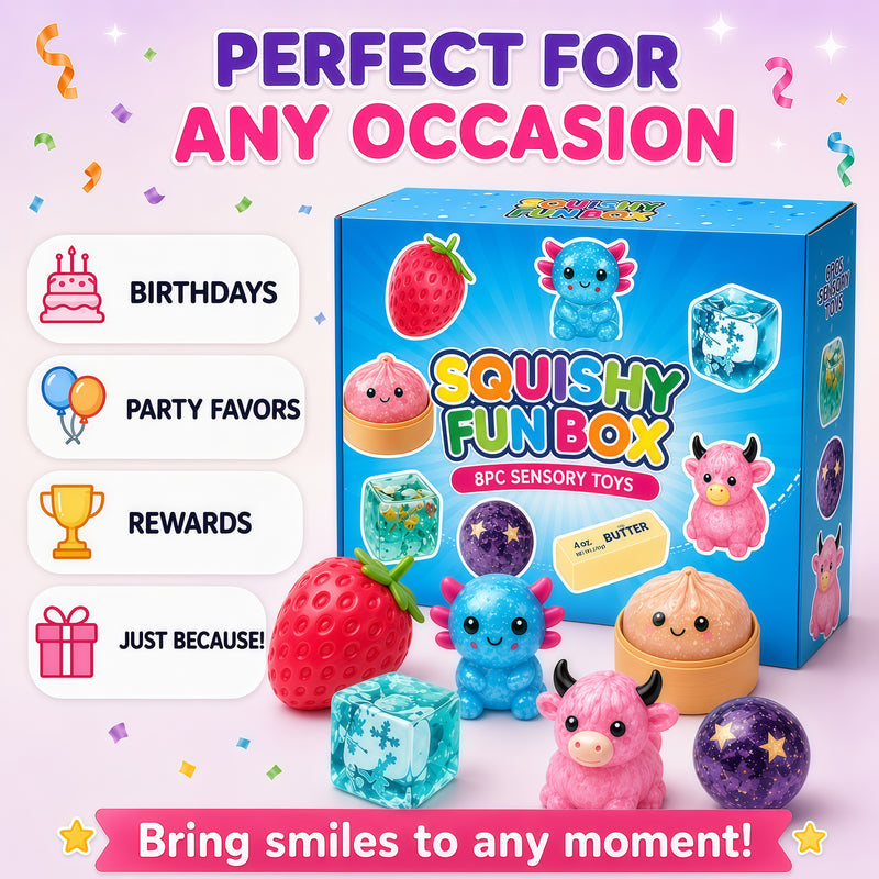 Squishy Fun Box Dreamy Edition Slow Return Squishies 8 PCS