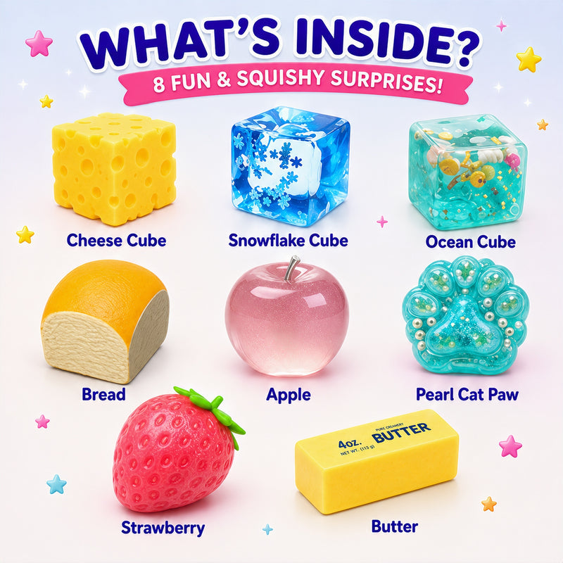 Squishy Fun Box Sweet Treat Edition Blind Box 8 Pcs